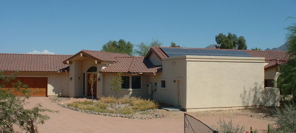 front angle of AZ home with solar