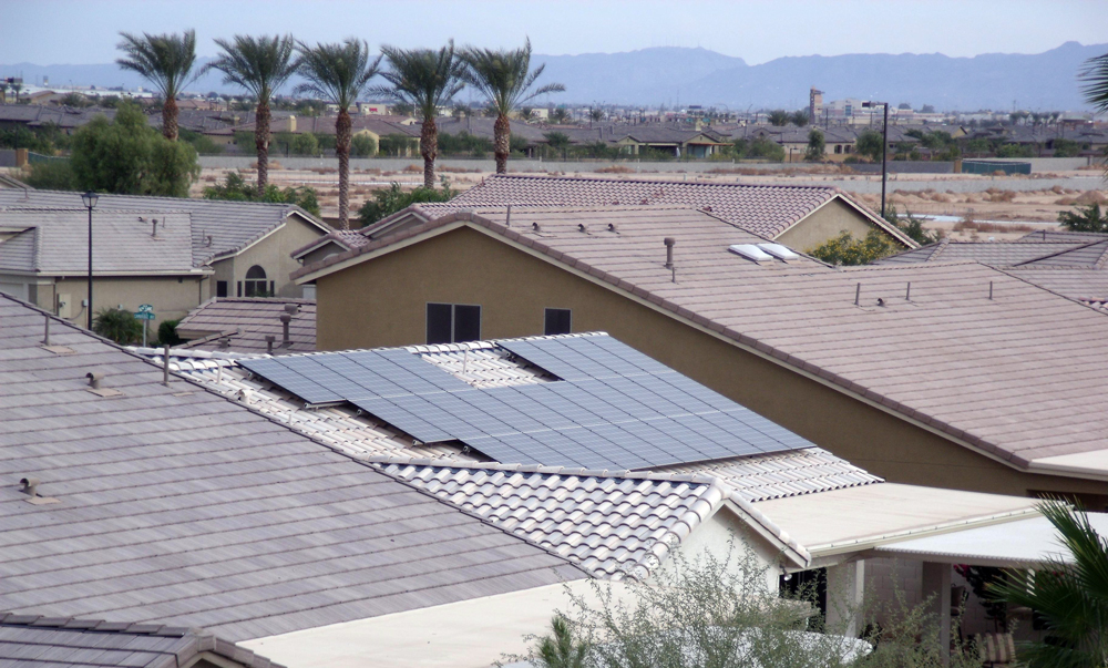 rooftop view of solar system