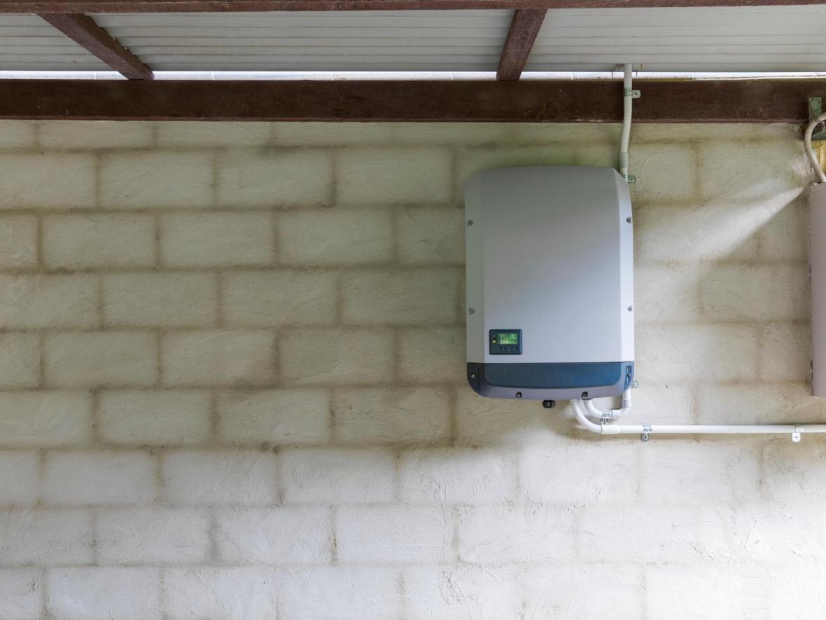 solar inverter in basement