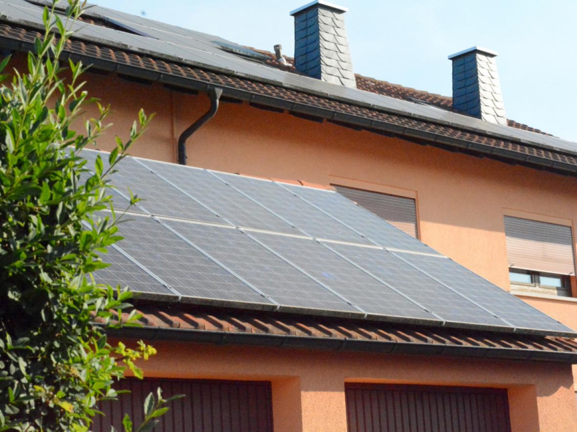 solar panels on southwestern home's roof
