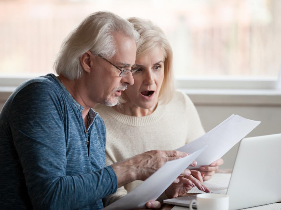 older couple surprised by energy bills older couple surprised by energy bills
