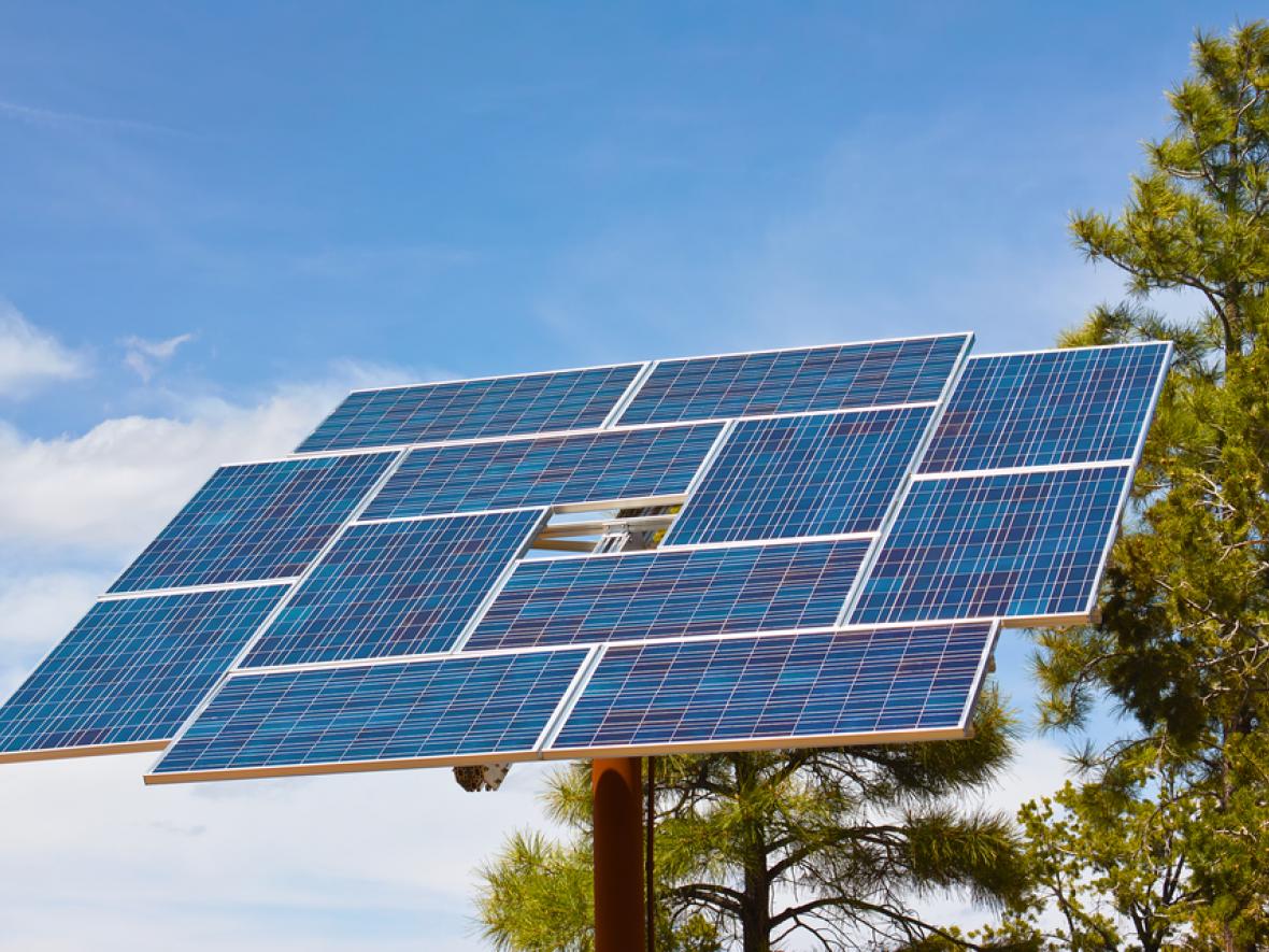 solar panels on the ground