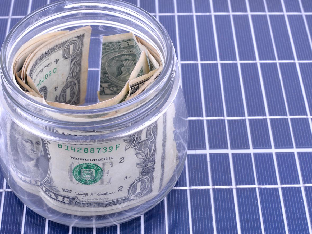 financing solar panels concept