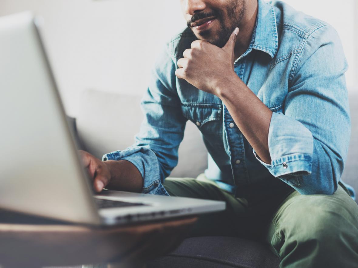 man on laptop