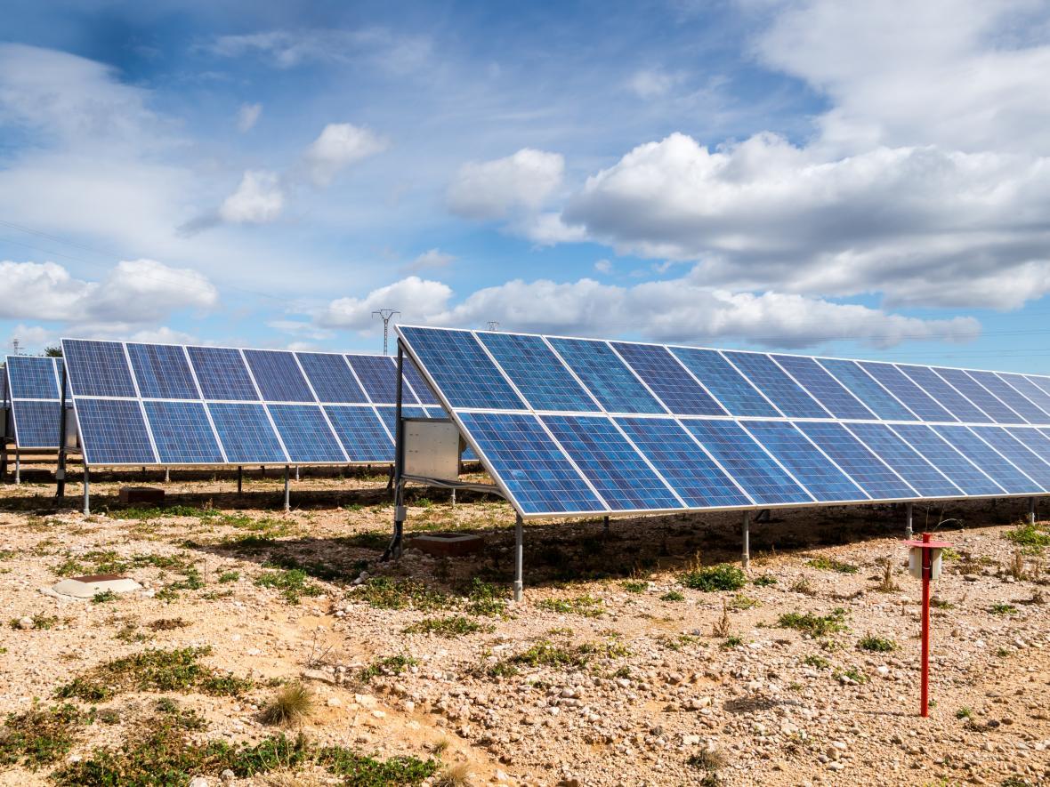 solar farm in desert