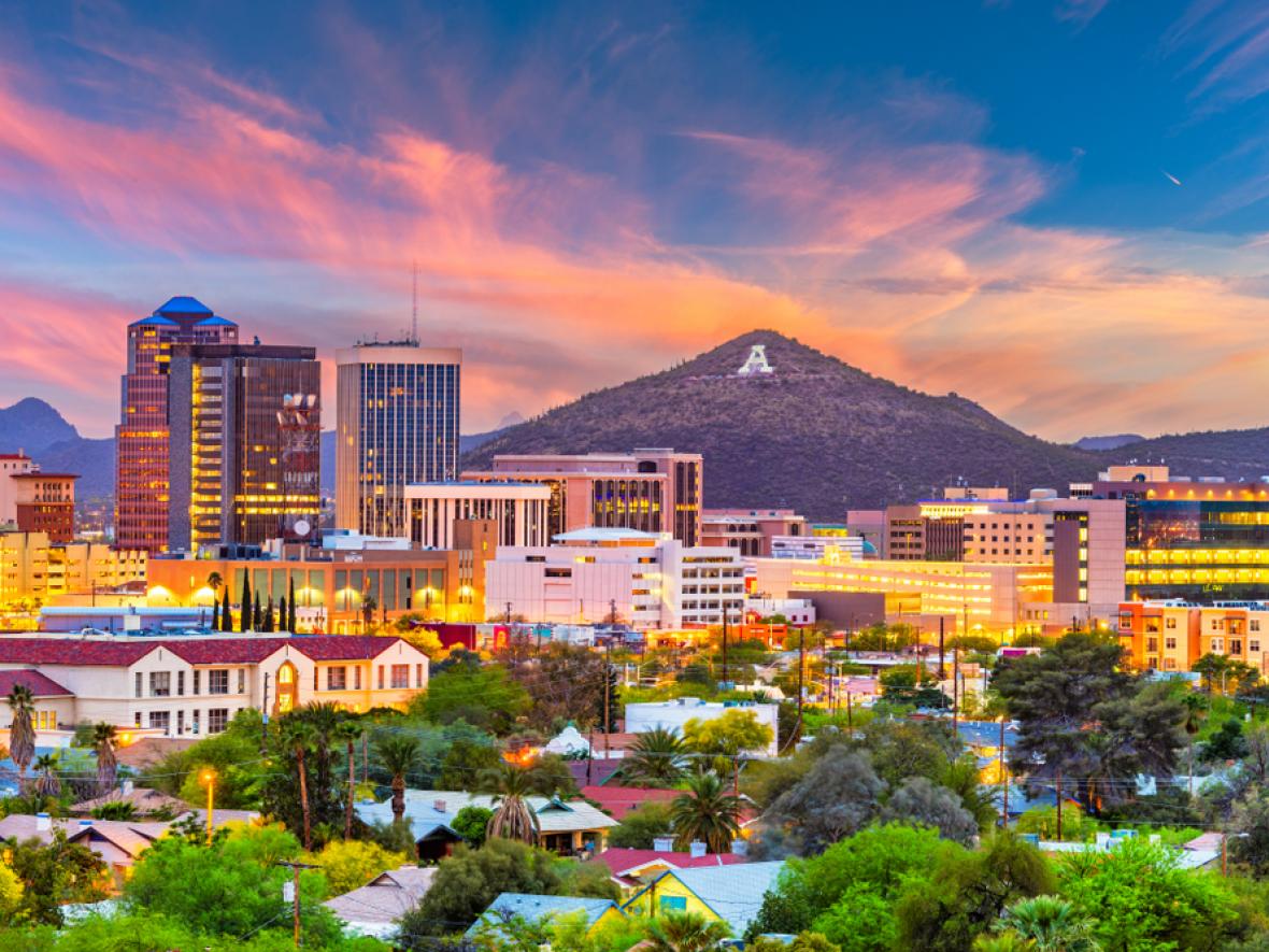 Tucson, AZ downtown skyline