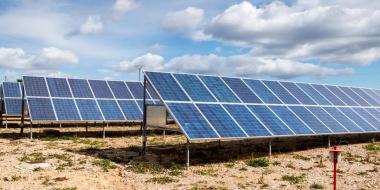 solar farm in desert