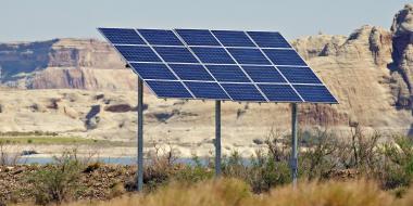 ground mounted solar in desert