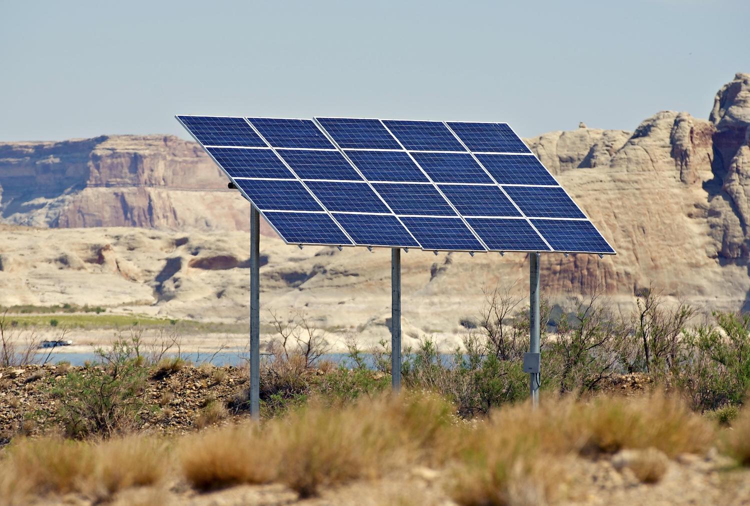 ground mounted solar in desert